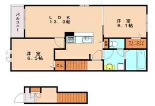 クレアージュ・ウミⅠの物件間取画像